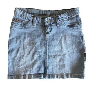 Y2K Dorinha Blue Retro Vintage Pencil Mini Jean Skirt Size 1 Streetwear Casual